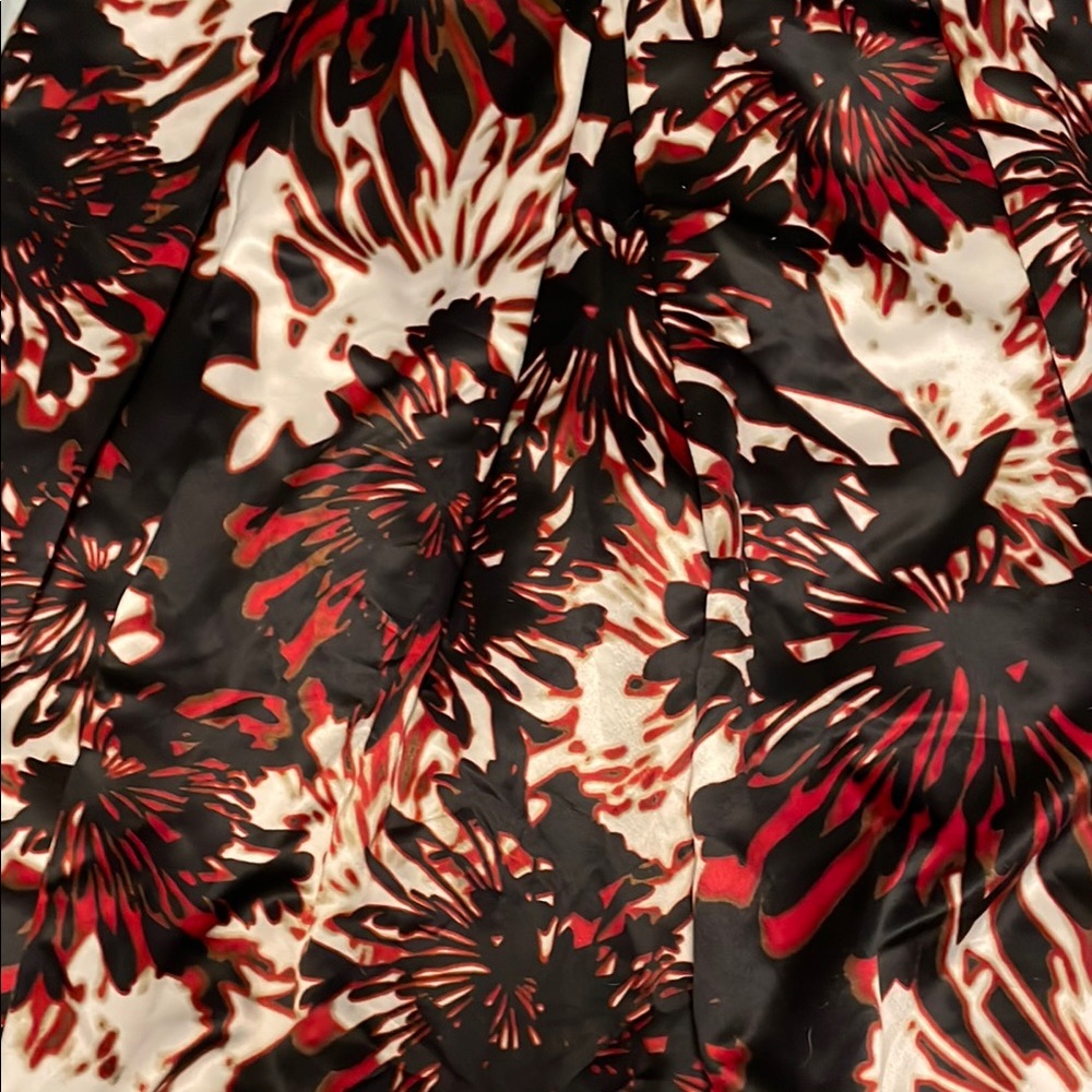 Floral Black and Red Women's Skirt